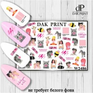 Наклейки для ногтей слайдер дизайн  W 2486