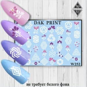 Наклейки для ногтей слайдер дизайн W 252w