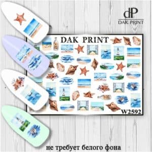 Наклейки для ногтей слайдер дизайн  W 2592