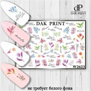 Наклейки для ногтей слайдер дизайн  W 2623