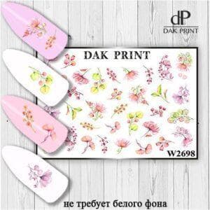 Наклейки для ногтей слайдер дизайн  W 2698