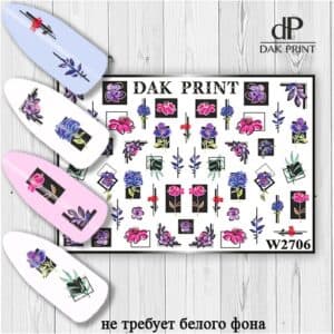 Наклейки для ногтей слайдер дизайн  W 2706