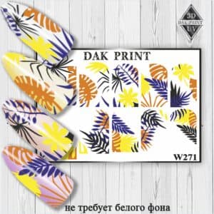 Наклейки для ногтей слайдер дизайн W 271
