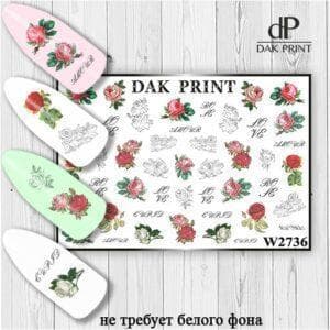Наклейки для ногтей слайдер дизайн  W 2736