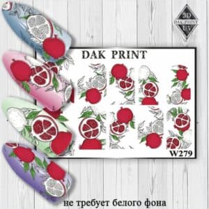 Наклейки для ногтей слайдер дизайн W 279