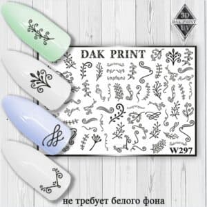 Наклейки для ногтей слайдер дизайн W 297w