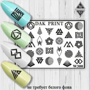 Наклейки для ногтей слайдер дизайн W 300b