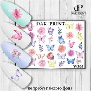 Наклейки для ногтей слайдер дизайн W 303