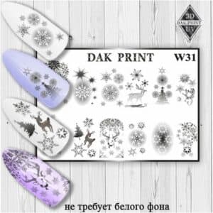 Наклейки для ногтей слайдер дизайн W 31b