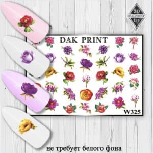 Наклейки для ногтей слайдер дизайн W 325