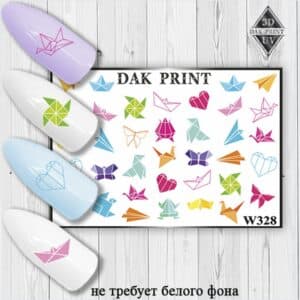 Наклейки для ногтей слайдер дизайн W 328