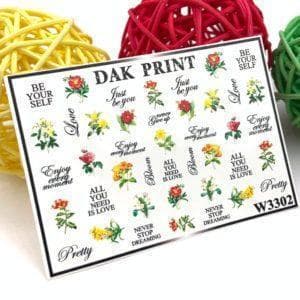 Наклейки для ногтей слайдер дизайн  W 3302