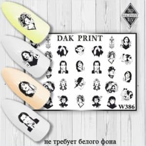 Наклейки для ногтей слайдер дизайн W 386