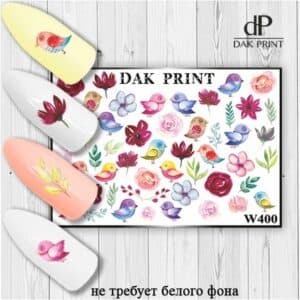 Наклейки для ногтей слайдер дизайн  W 400