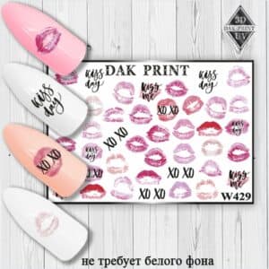 Наклейки для ногтей слайдер дизайн W 429