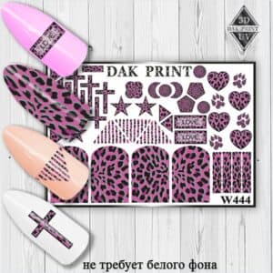 Наклейки для ногтей слайдер дизайн W 444