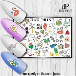 Наклейки для ногтей слайдер дизайн W 452