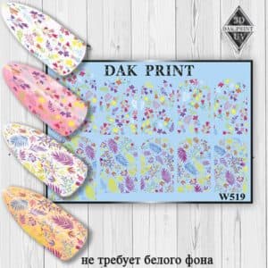 Наклейки для ногтей слайдер дизайн W 519