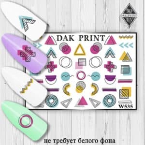 Наклейки для ногтей слайдер дизайн W 535