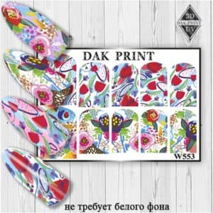 Наклейки для ногтей слайдер дизайн W 553
