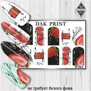 Наклейки для ногтей слайдер дизайн W 561