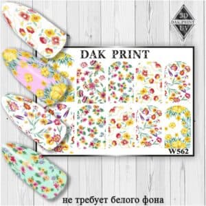 Наклейки для ногтей слайдер дизайн W 562