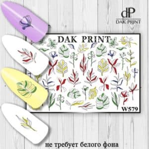 Наклейки для ногтей слайдер дизайн  W 579b