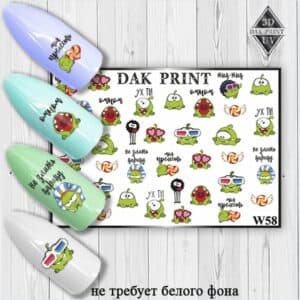 Наклейки для ногтей слайдер дизайн W 58