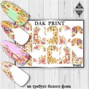 Наклейки для ногтей слайдер дизайн  W 601