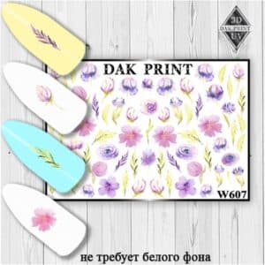 Наклейки для ногтей слайдер дизайн  W 607