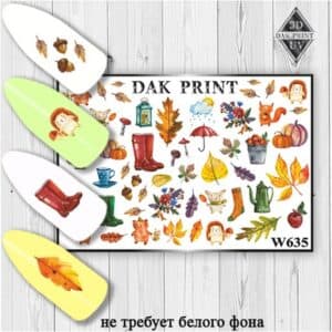 Наклейки для ногтей слайдер дизайн  W 635