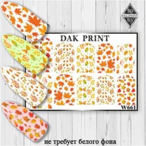 Наклейки для ногтей слайдер дизайн  W 661