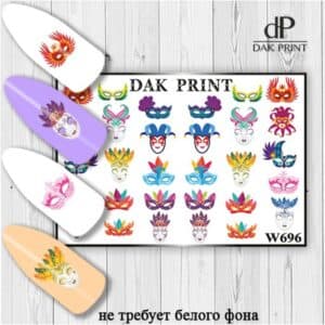 Наклейки для ногтей слайдер дизайн  W 696