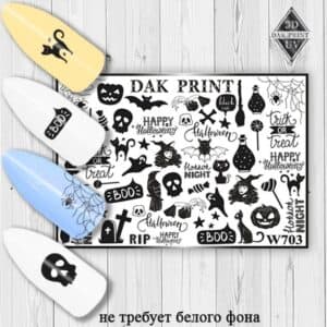 Наклейки для ногтей слайдер дизайн  W 703