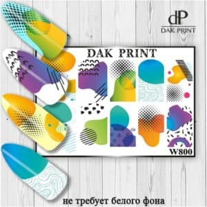 Наклейки для ногтей слайдер дизайн  W 800