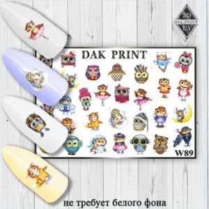 Наклейки для ногтей слайдер дизайн W 89