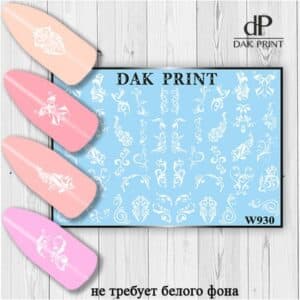 Наклейки для ногтей слайдер дизайн  W 930