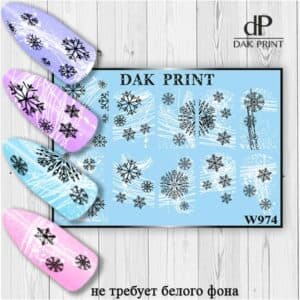 Наклейки для ногтей слайдер дизайн  W 974