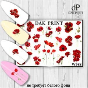 Наклейки для ногтей слайдер дизайн  W 988
