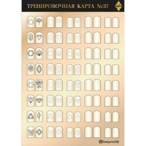 Тренировочная карта для маникюра № 37